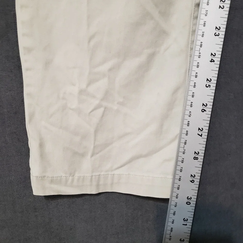 Hickey Freeman Chino Pants Mens 33x32 Tan Cotton‎ Spandex Stretch Straight Leg